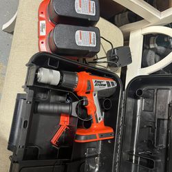 Battery Powered Drill With Extra Battery