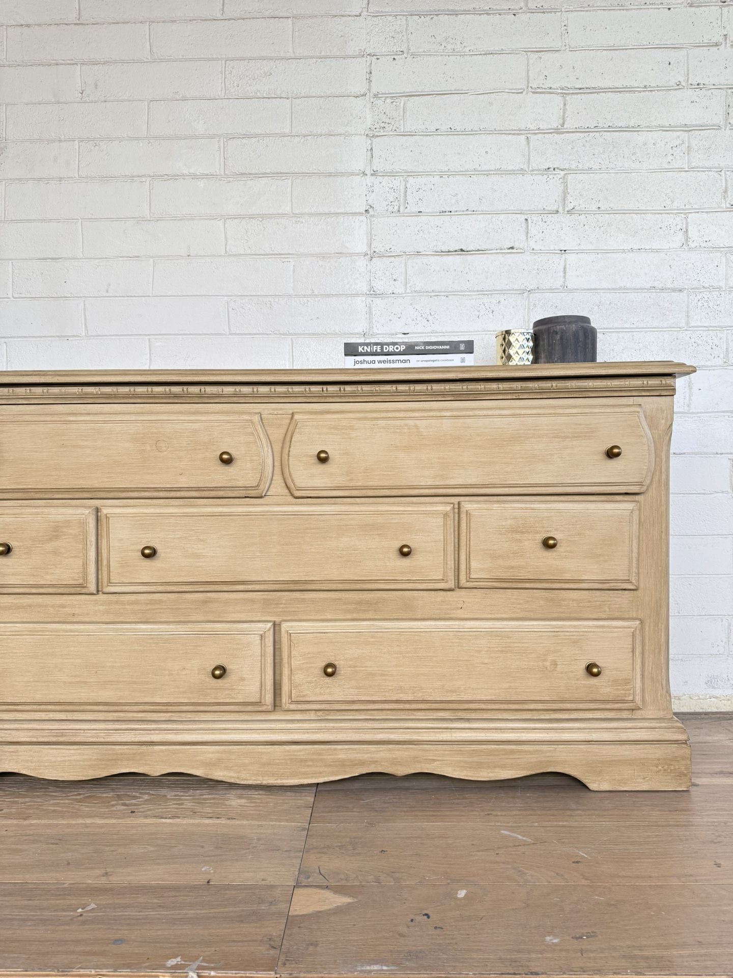 Refinished solid wood dresser