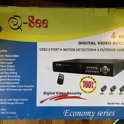 Security Surveillance 4 Camera System With Hard drive 