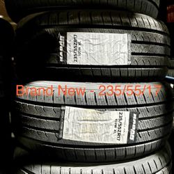 (4) - 235/55/17 Radar Dimax AS-9 Tires