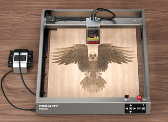 Creality Falcon 2 40W Laser engraver and cutter with Soft sided enclosure, tumbler rotary and cover