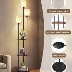 Floor Lamp With Shelves 