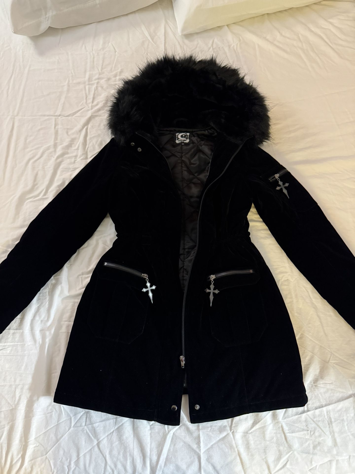 Kill Star Fur Hooded Coat