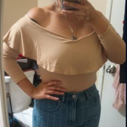 Medium One Piece Bodysuit/Enteriso Tan 