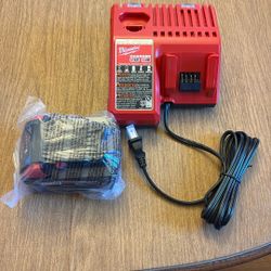 Milwaukee  5.0 Battery And Charger 