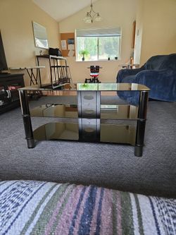 TV Stand/Console Black Glass