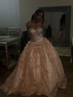 Homecoming/Prom champagne pink dress
