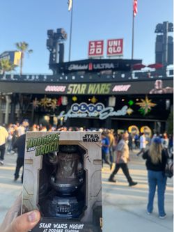 Dodgers grogu bobblehead