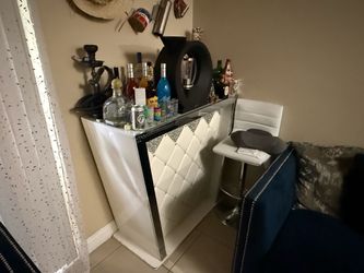 Bar with stools