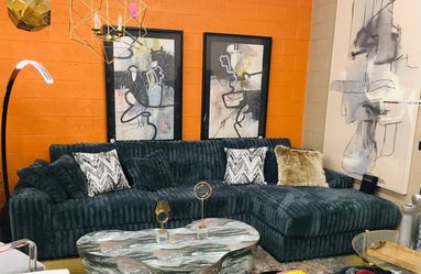 3pcs. Corduroy 140” Sectional