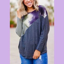 NWT Boutique Colorblock Dolman Top