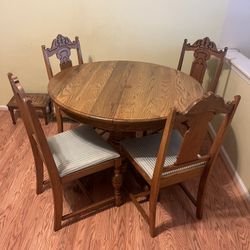 Table And 4 Chairs Solid Wood