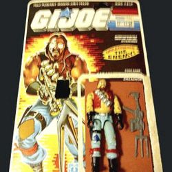 Vintage G.I. JOE 1986 Hasbro Monkey Wrench Action Figure Complete w/ File Card Back.