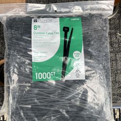 1000 Ct 8” Outdoor Zip Ties