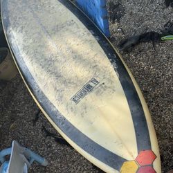 6’6 Al Merrick Black Beauty Hard Top Surfboard 