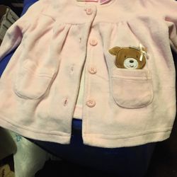 One Pink Llttle Jacket For Baby Girl For Just 1.00 Two Pocket One Teddy Bear In Pocket
