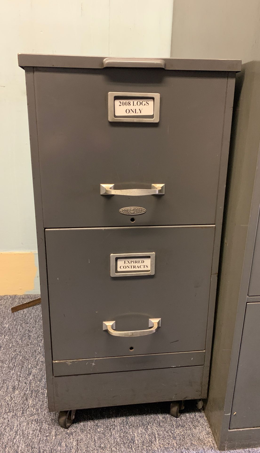 2 drawer steel filing cabinet