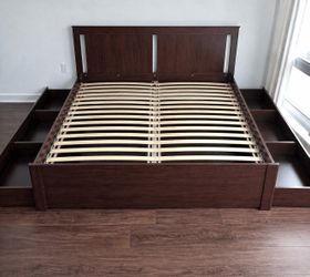 Ikea Queen Bed with 4 underbed drawers! Like New!!!