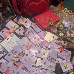 Claire's jewelry  and backpack lot 