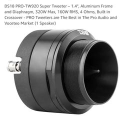 DS18 PRO-TW920 Super Tweeter  