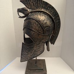 Helmet Statue on Base