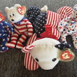 Ty Beanie Babies Patriotic Bundle Of Bears