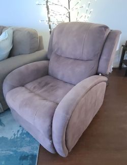FREE Light brown mocha tan taupe microfiber fabric recliner