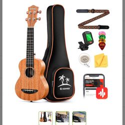 Donner Soprano Ukulele Mahogany