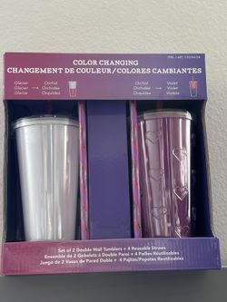 Color Changing Double Wall Tumblers- Brand New