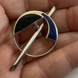 Mid Century Modern Sterling Brooch 