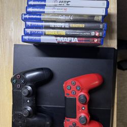 PS4 With Games And Controller