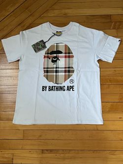 White plaid Bape tee size m