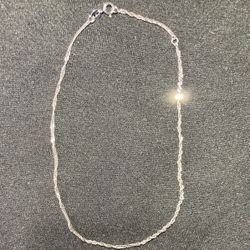 10K WHITE GOLD SINGAPORE ANKLET/BRACELET