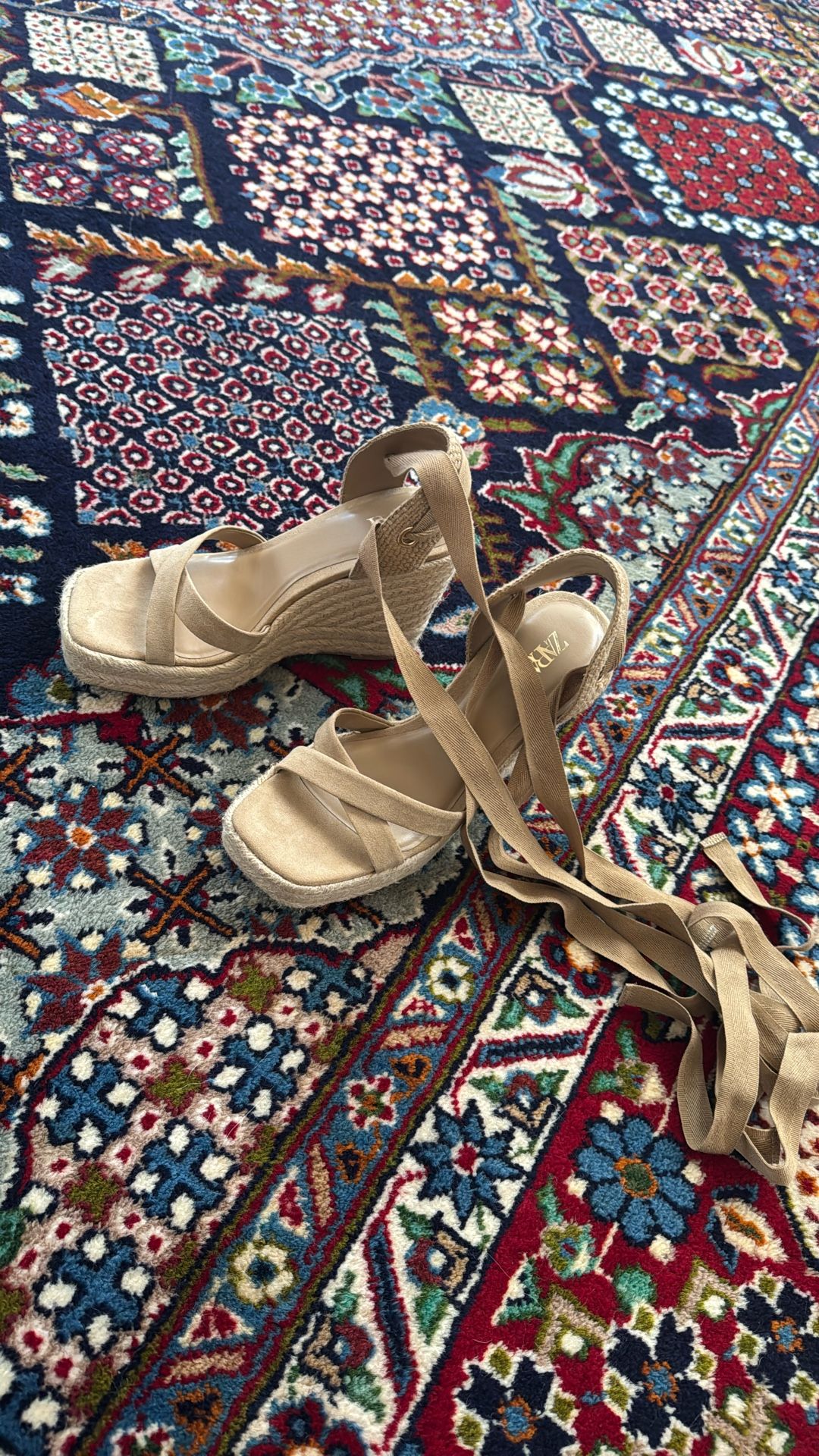ZARA Espadrille Wedge Sandals – Size 38