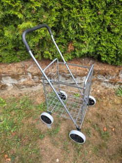 Whitmor Utility Shopping Cart - Durable Folding Design for Easy Storage