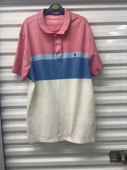 IZOD Advantage Performance Colorblock Stretch Polo Short Sleeve Men’s XL Pink B…