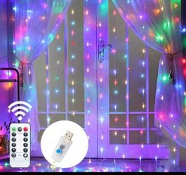 Remote Control USB Fairy Lights 3 Meters LED Curtain String Lights For Christmas Home Bedroom Decoration Festive Party,Home Deocr Living Room  Bedroom
