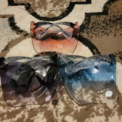 Face Mask Shield Goggles Reusable Transparent Clear
