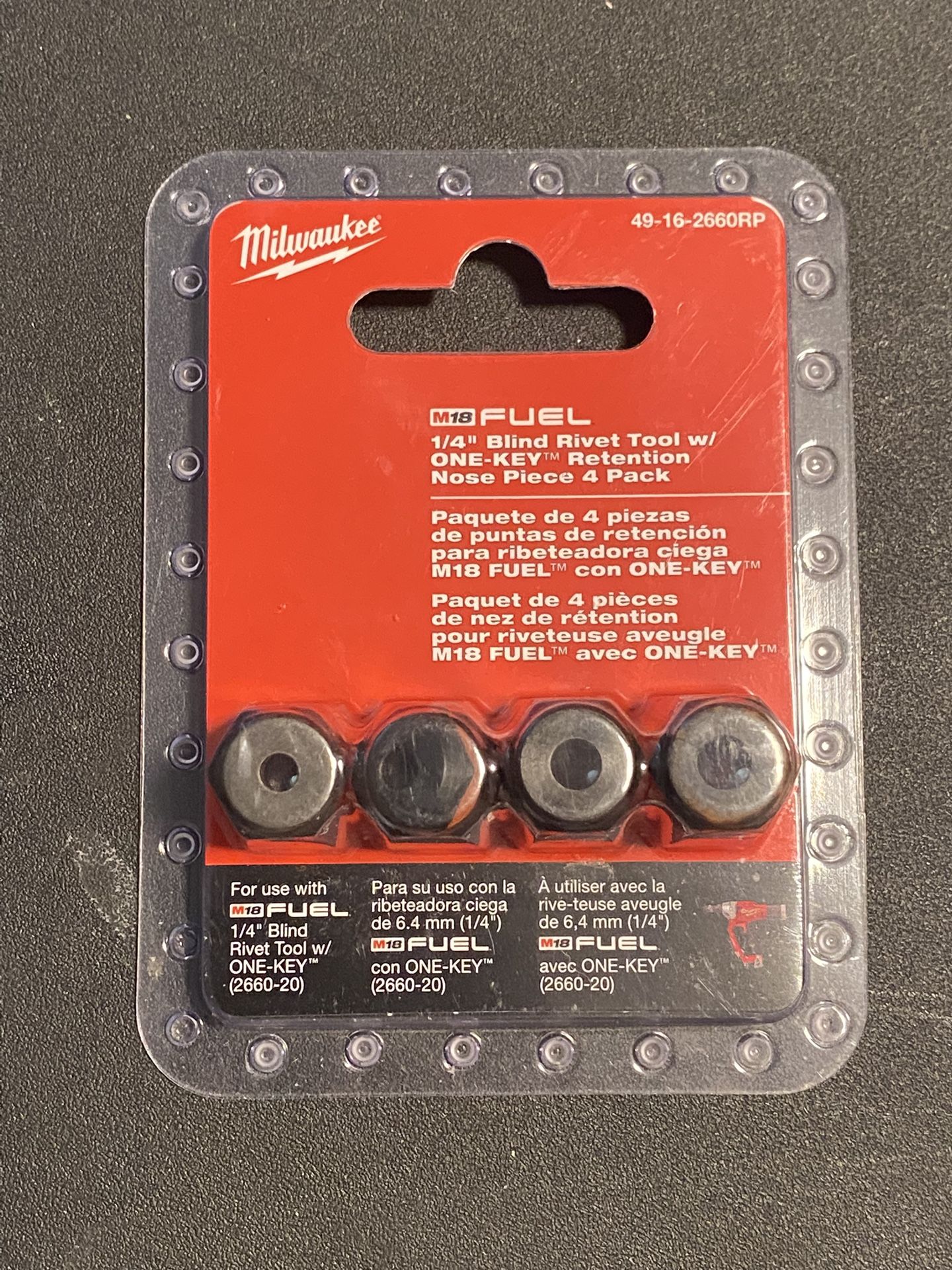 Milwaukee M12 Rivet Tool Retention Nose Pieces (4-Pack)