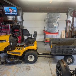 Cub Cadet XT1 LT 42" tractor w/ dump cart