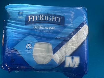 Medline FitRight Ultra Protective adult Underwear diapers – Size Medium (20 Count)