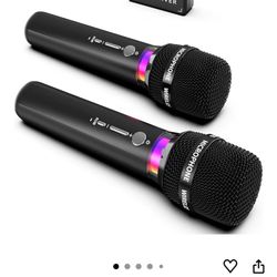 RGB Wireless Microphone Set Karaoke Mics