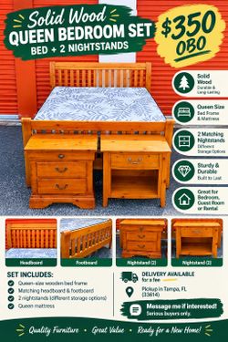 ✅ queen bedroom set ✅