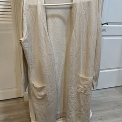 August Silk Long Cardigan Size Large