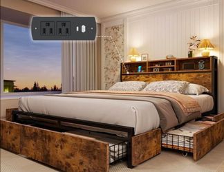Queen Bed Frame - Mattress included