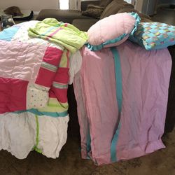 Patchwork bedding & curtains
