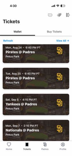 Padres tickets