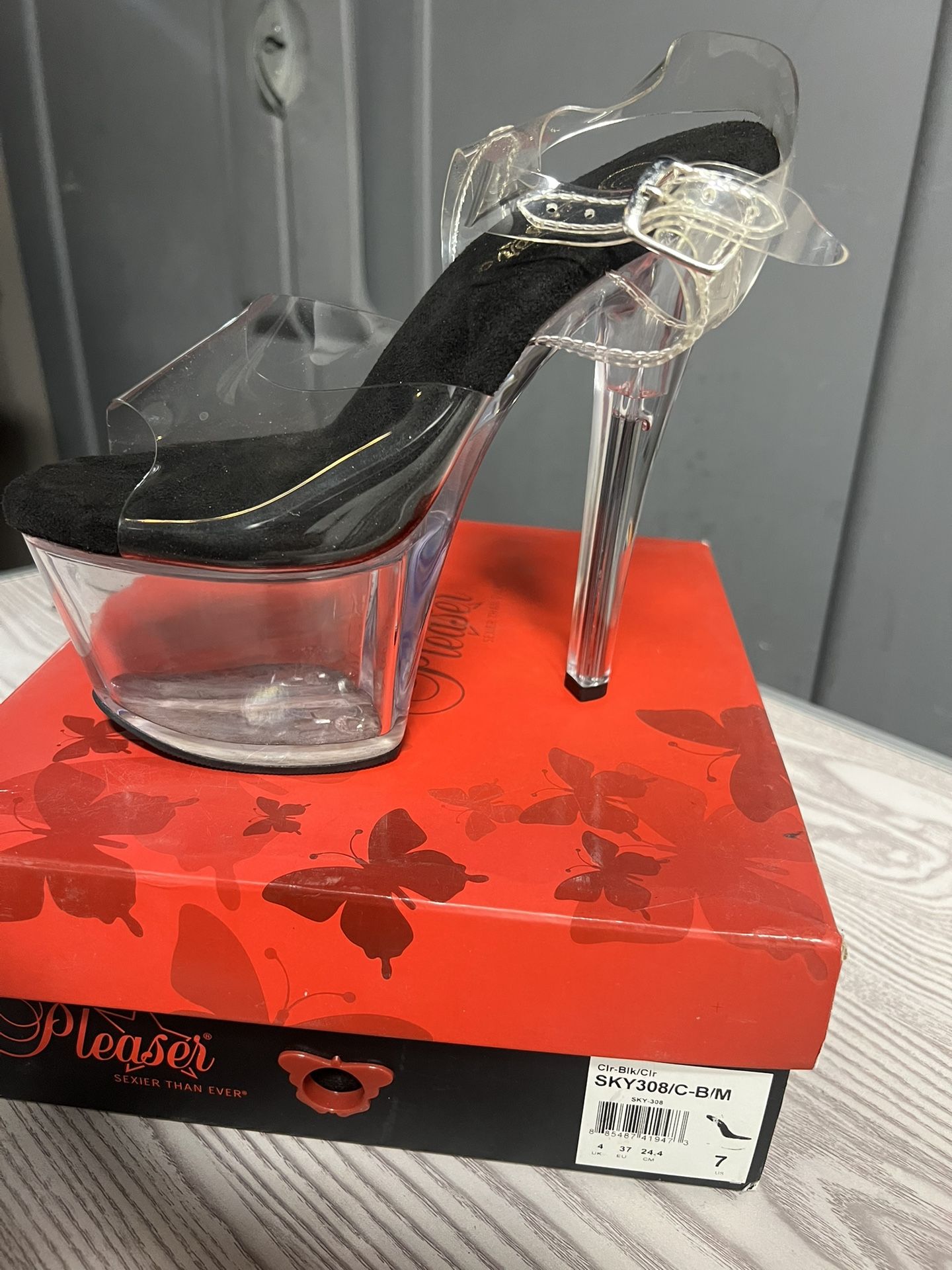 7” Pleaser Stiletto Heel Size 7