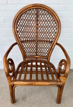 Vintage Rattan and Bamboo Armchair
