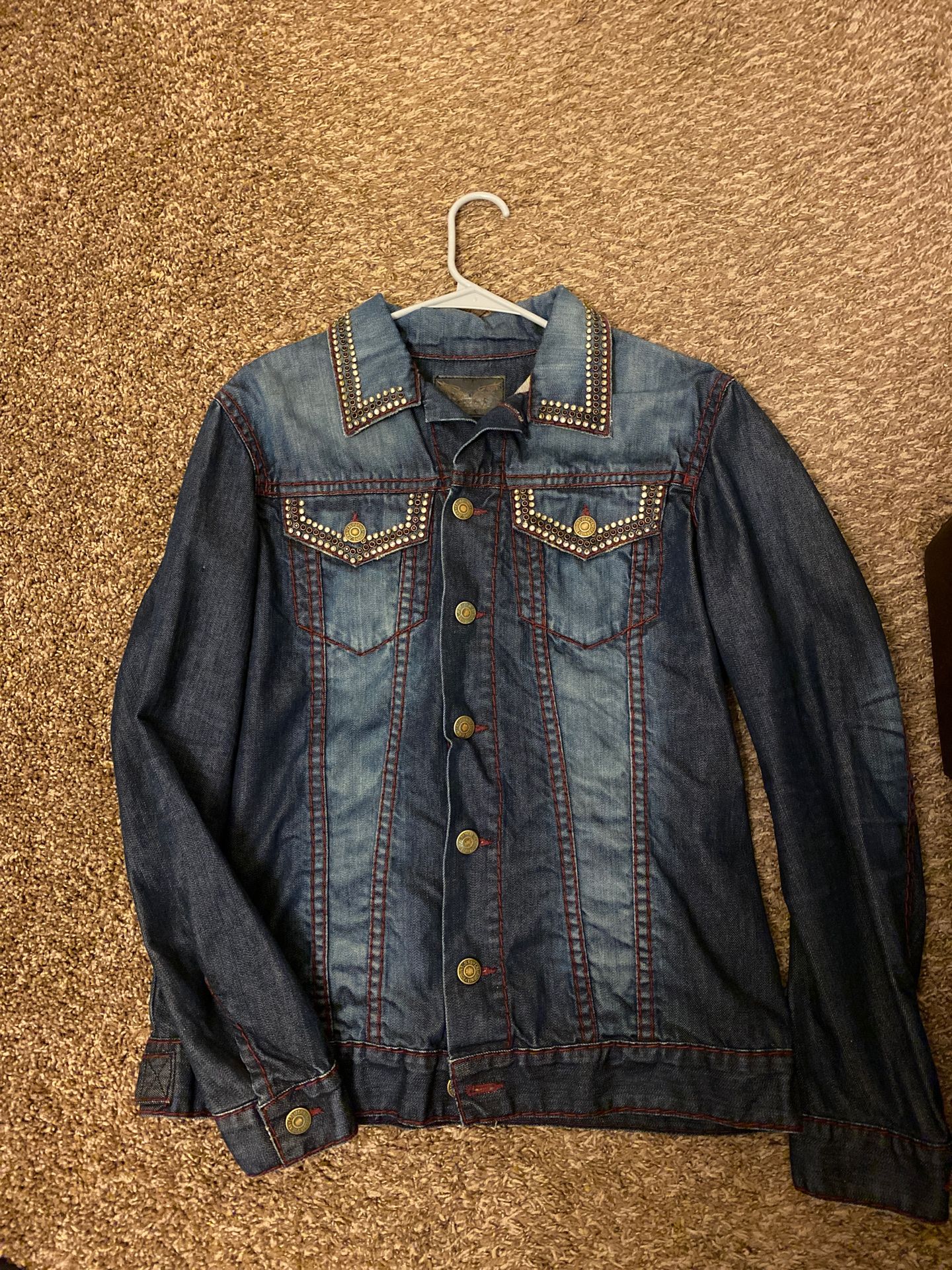 Robins jeans jacket Large